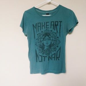 "Make art not war" Obey shirt